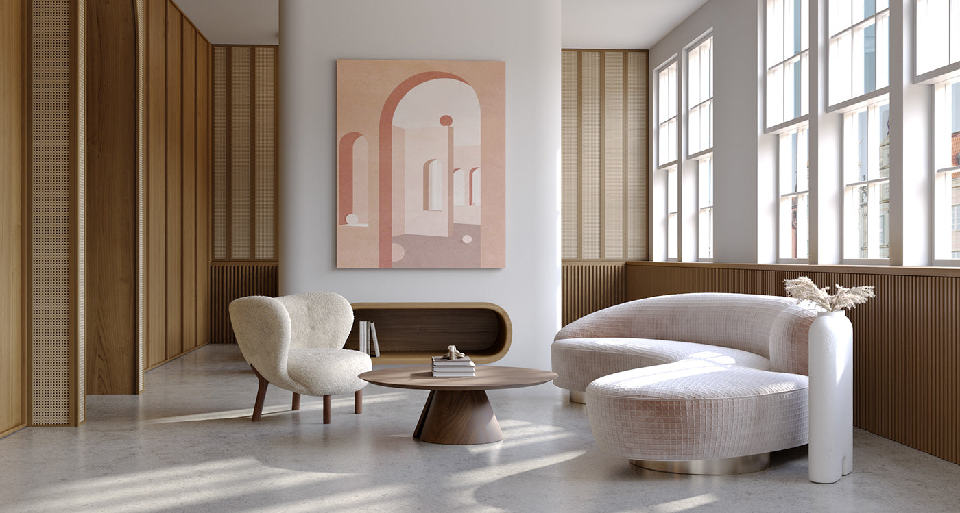 Piesele de mobilier curbat și margini rotunjite