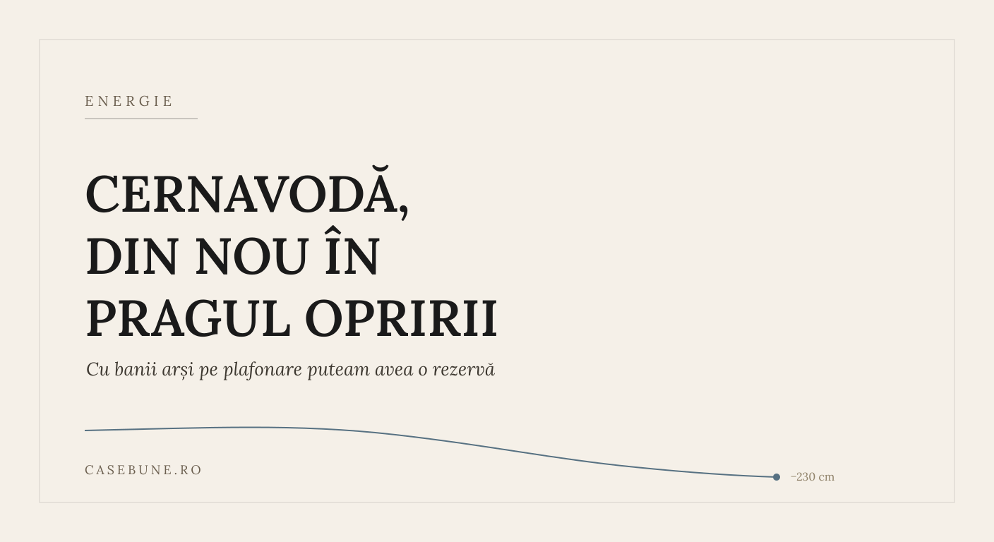 Cernavodă, din nou în pragul opririi. Cu banii arși pe plafonare puteam avea o rezervă
