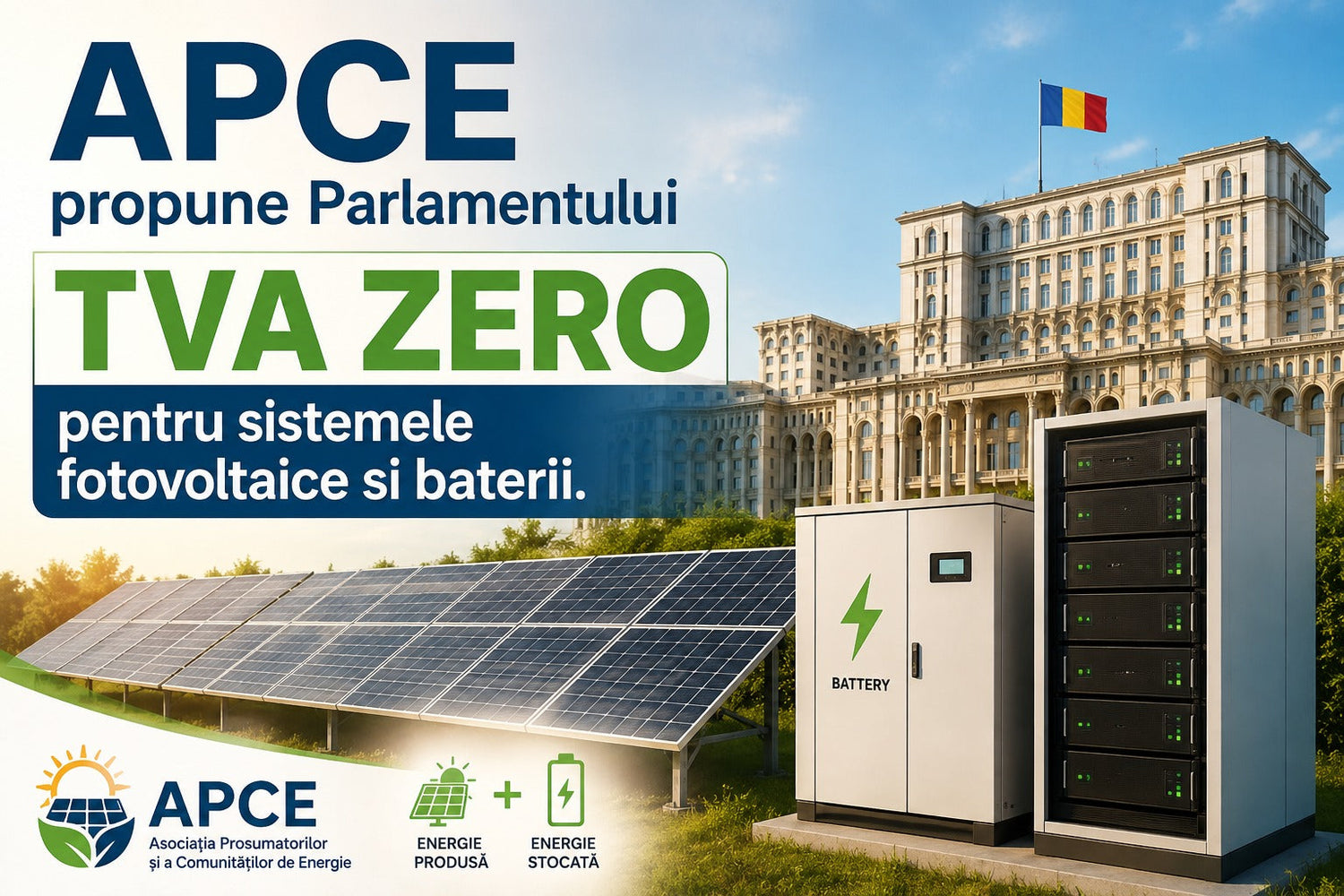 APCE cere TVA ZERO pentru sistemele fotovoltaice si baterii. Ce ar rezolva asta?